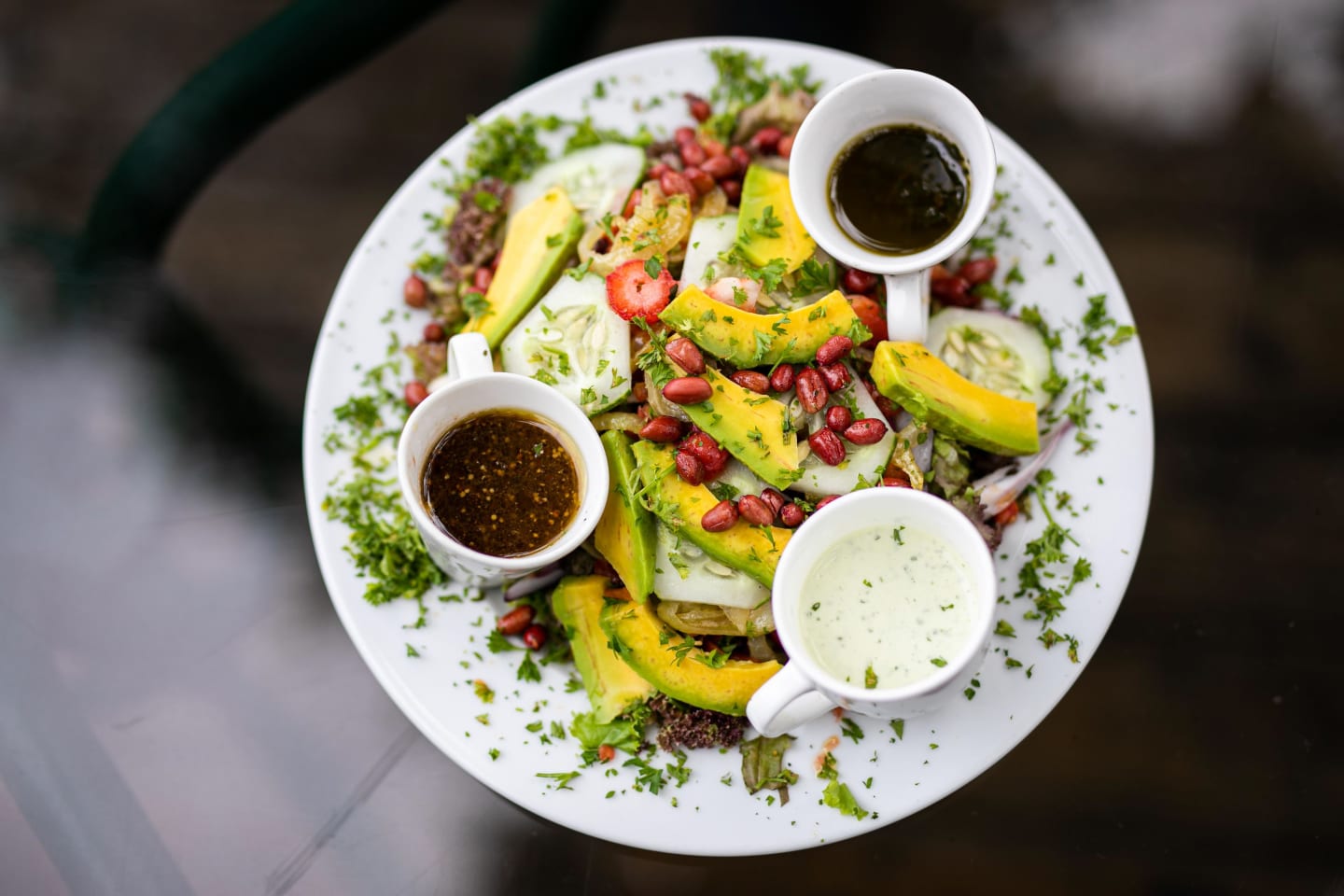 EITS Cafe, Blue Mountains, Saint Andrew, Jamaica — fresh avocado salad at EITS Cafe in the Blue Mountains