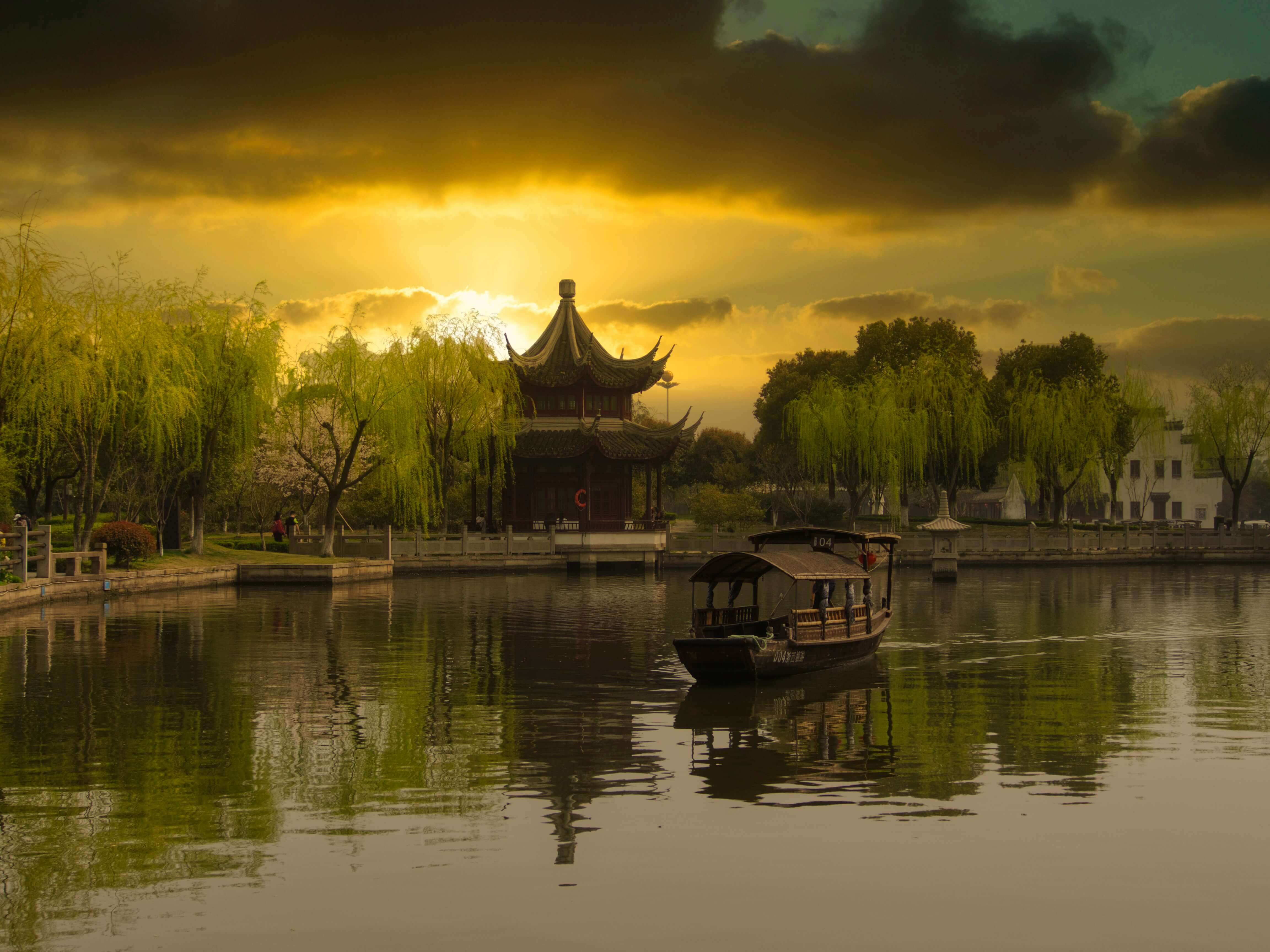 East Asia sunset